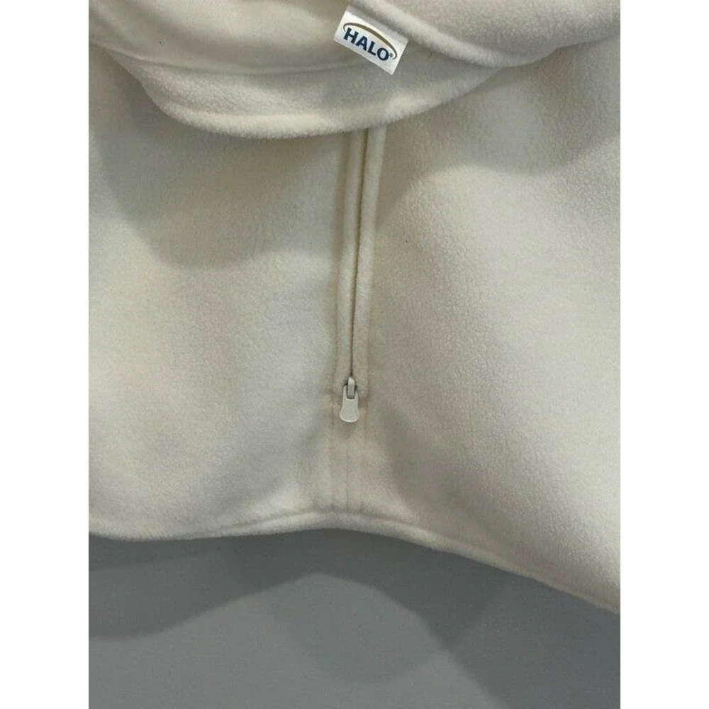 Halo Sleepsack Swaddle Fleece Gray Cream 3-6 Months Adjustable Wearable Blanket